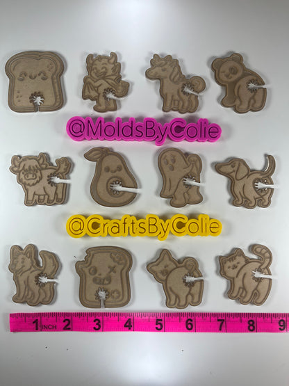 Butthole Bread Ties - Silicone Mold