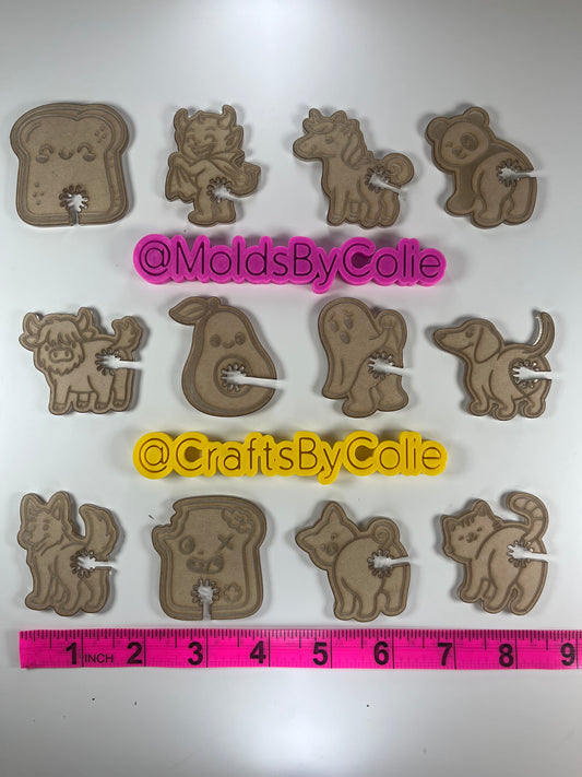 Butthole Bread Ties - Silicone Mold