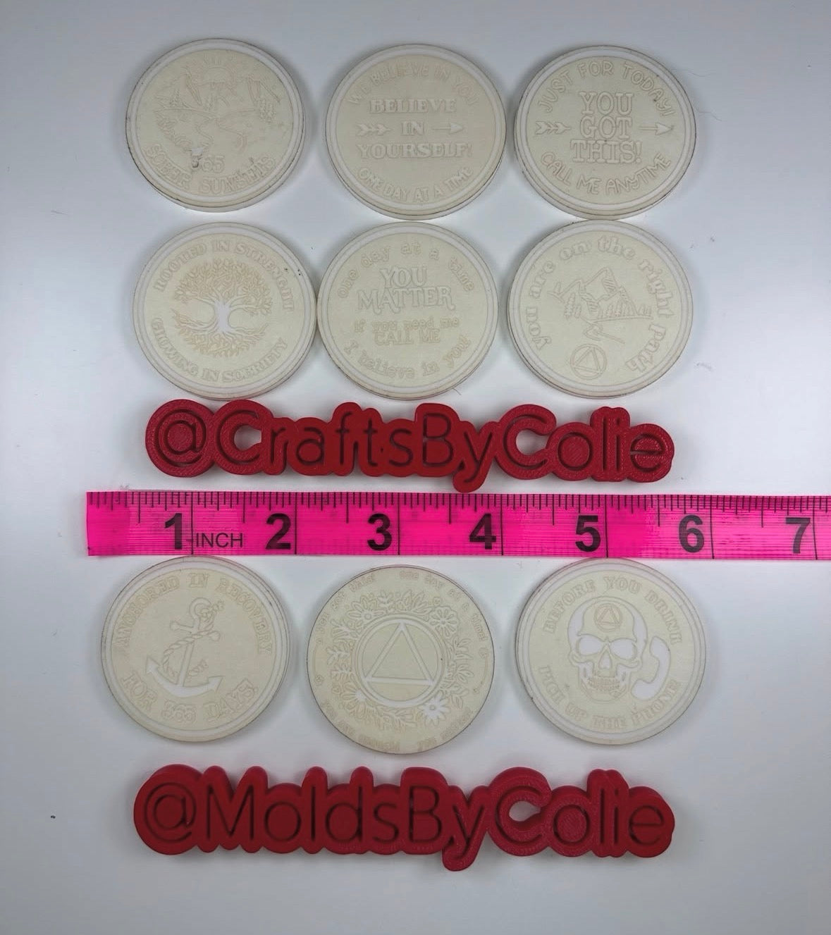 Sober Affirmation Chips - Silicone Mold