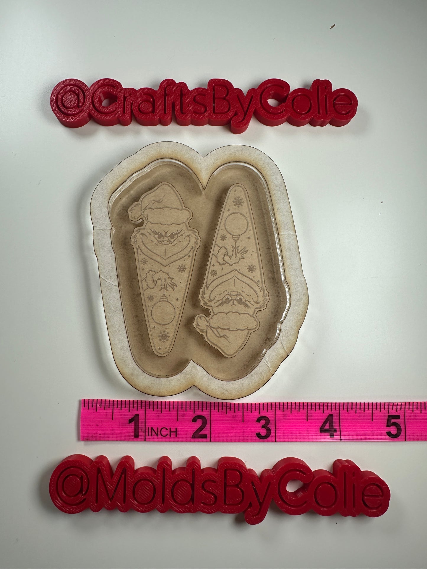 Grinch Hair Clips - Silicone Mold