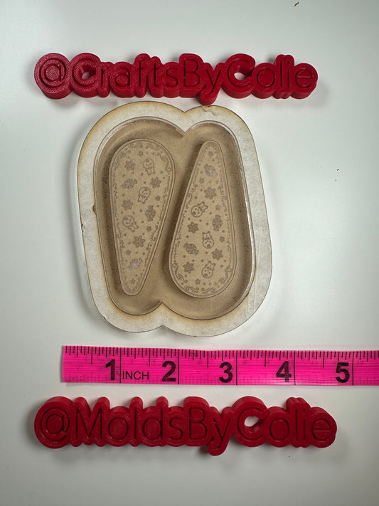 Christmas Gingerbread Hair Clips - Silicone Mold