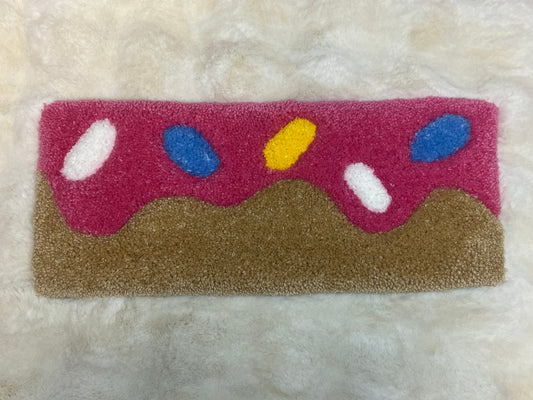Pink Donut - Handmade Tufted Keyboard Rug