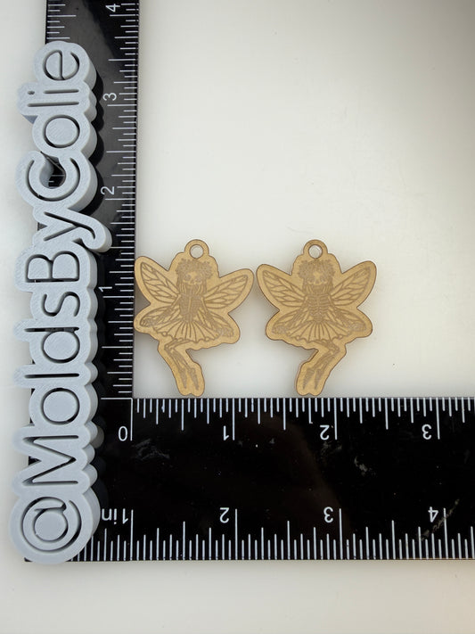 Skeleton Fairy Dangle Earrings V1