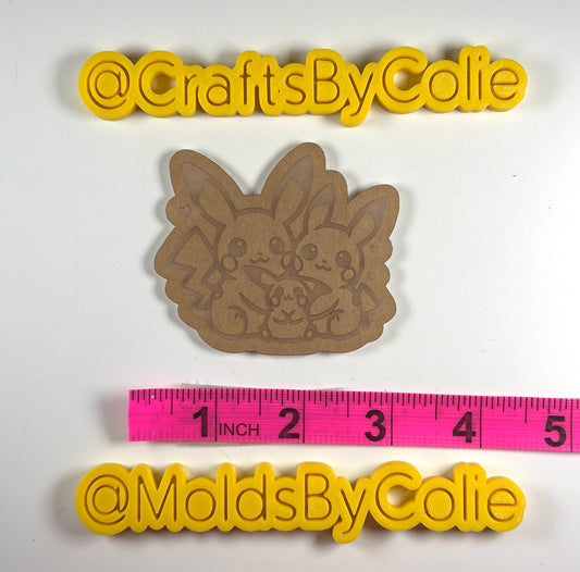 Pika Family Flat - Silicone Mold