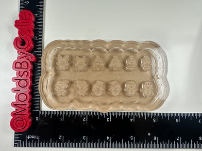 Kawaii Christmas Studs - Silicone Mold