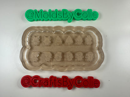 Kawaii Christmas Studs - Silicone Mold