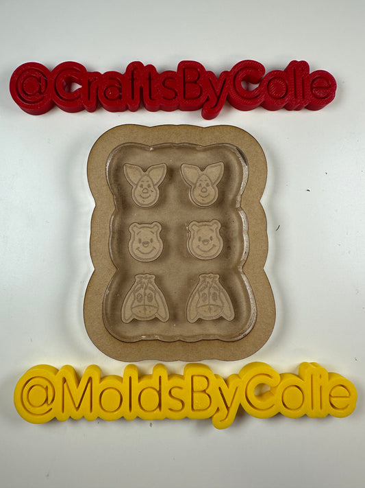 Pooh Studs - Silicone Mold
