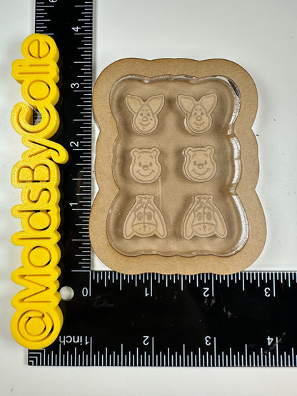 Pooh Studs - Silicone Mold